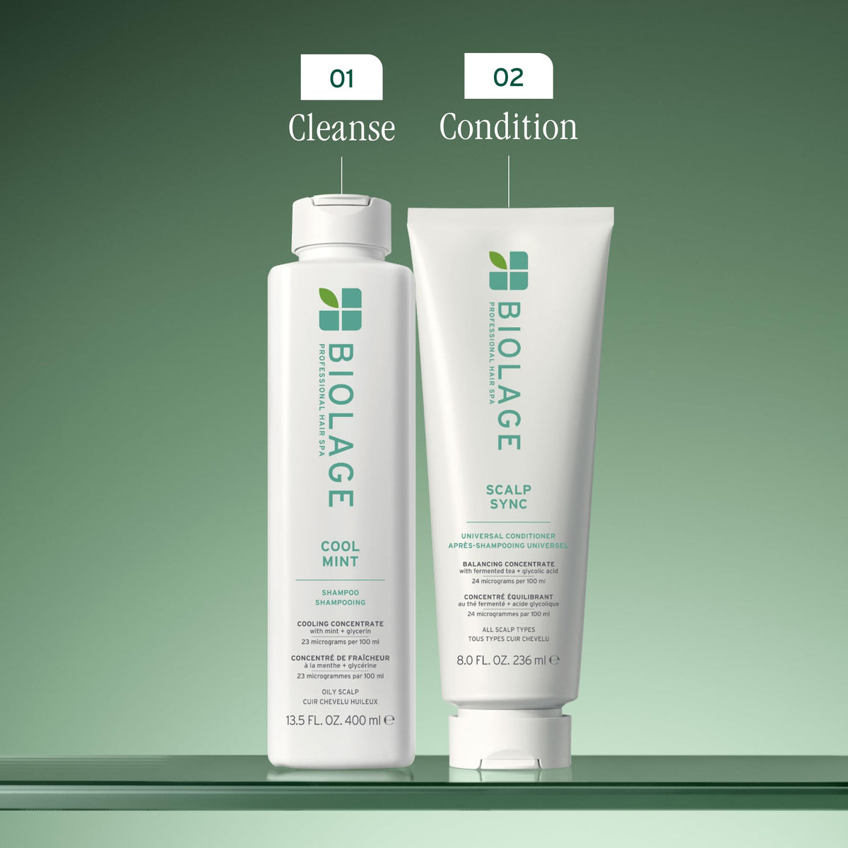 BIOLAGE Shampoo, Cooling Mint ScalpSync Shampoo for Oily Hair and Scalp, Cleanses Excess Oil From Hair and Scalp, With Mint, Vegan