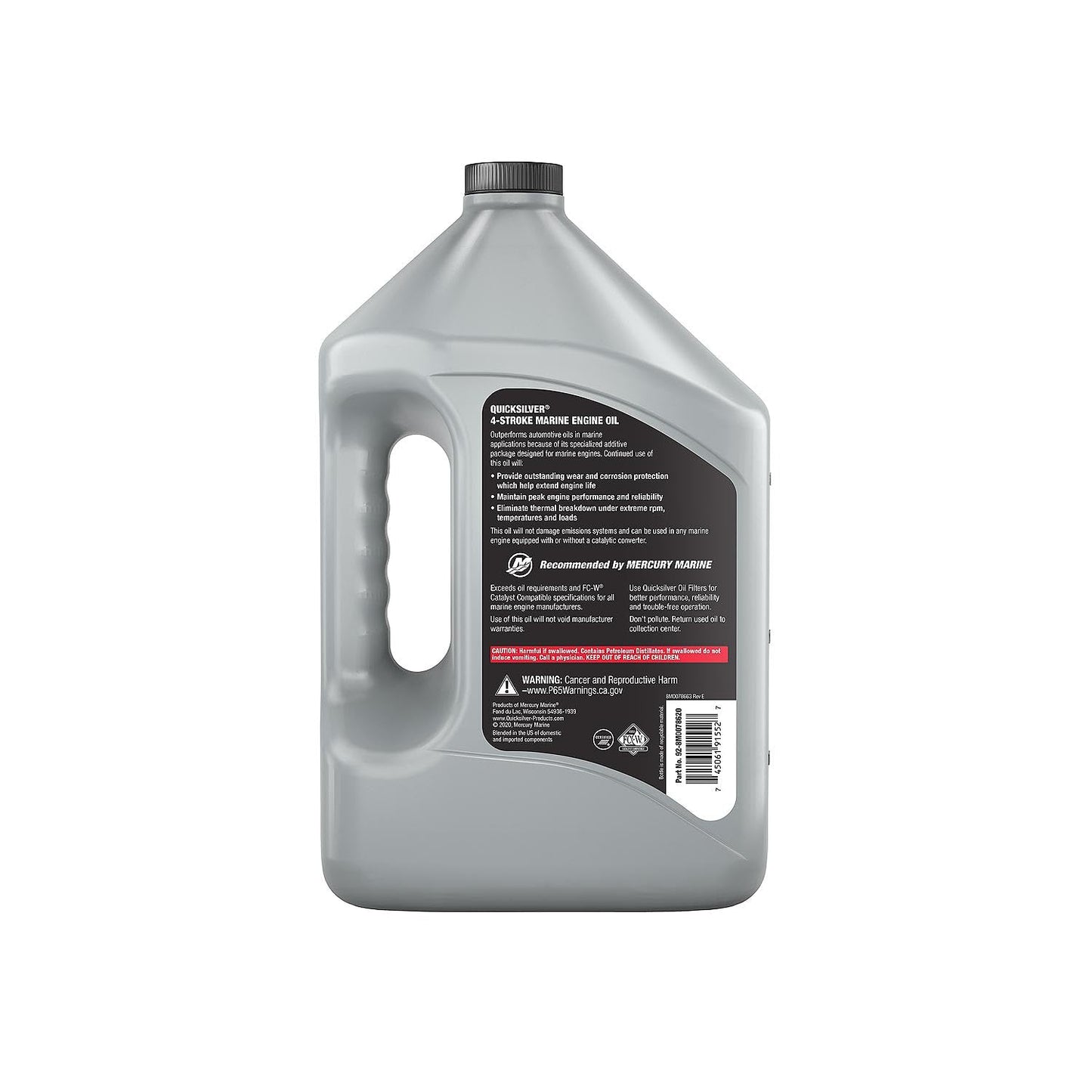 Quicksilver 25W-40 Marine Engine Oil, 1 Gallon Quicksilver