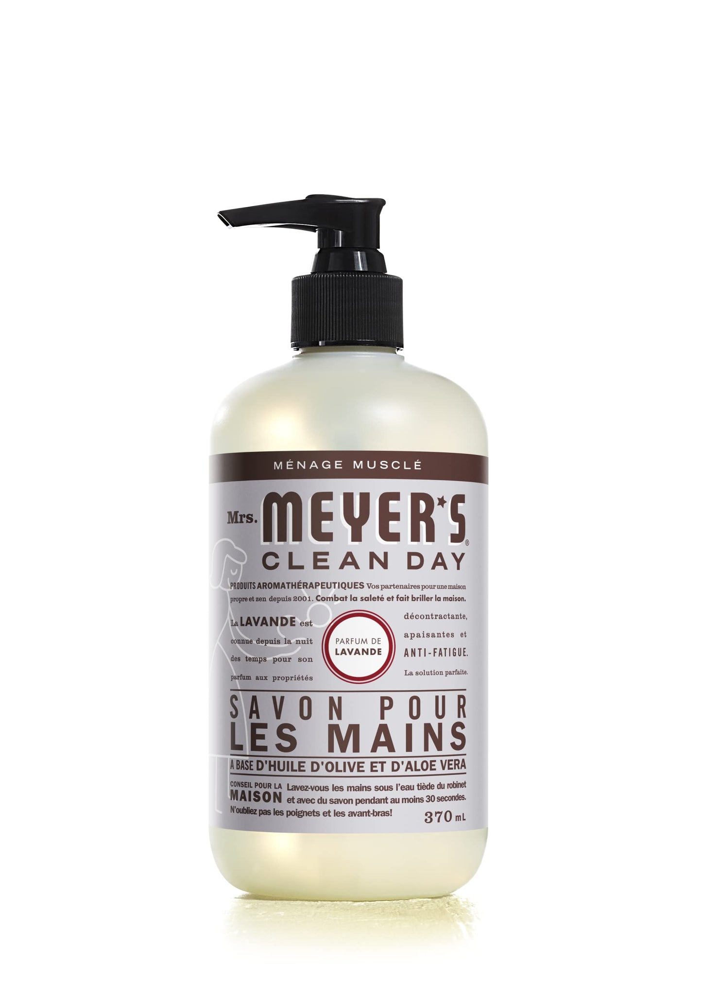 Mrs. Meyer's Clean Day Liquid Hand Soap, Cruelty Free & Biodegradable Hand Wash Formula Made with Essential Oils, Lavender Scent, 370 ml Bottles, 4 Pack MRS. MEYER'S