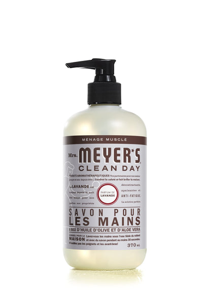 Mrs. Meyer's Clean Day Liquid Hand Soap, Cruelty Free & Biodegradable Hand Wash Formula Made with Essential Oils, Lavender Scent, 370 ml Bottles, 4 Pack MRS. MEYER'S