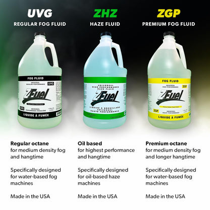 Z Fuel Universal UVG Fog Fluid Juice - 3.78 Litres - Professional Grade For Fog Machine - Perfect For Halloween, Weddings, Party or DJ Effects - High Output & Long Lasting