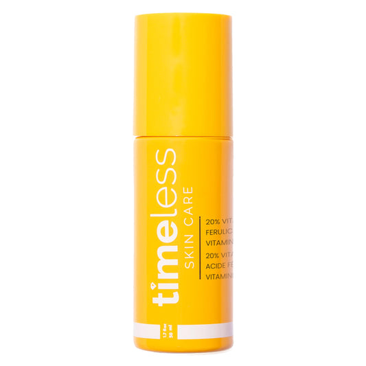 Timeless Skin Care Vitamin CSerum with Vitamin E & Ferulic Acid - 20% Vitamin C Brightening Serum - FaceSerum for Oily & Dry Skin - Fragrance-Free Serum for Skin Care - 1.7 oz