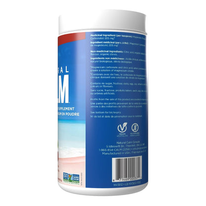 Natural Calm Magnesium Citrate Powder (Cherry Flavour) - Quick Absorbing - Magnesium Drink, 452g