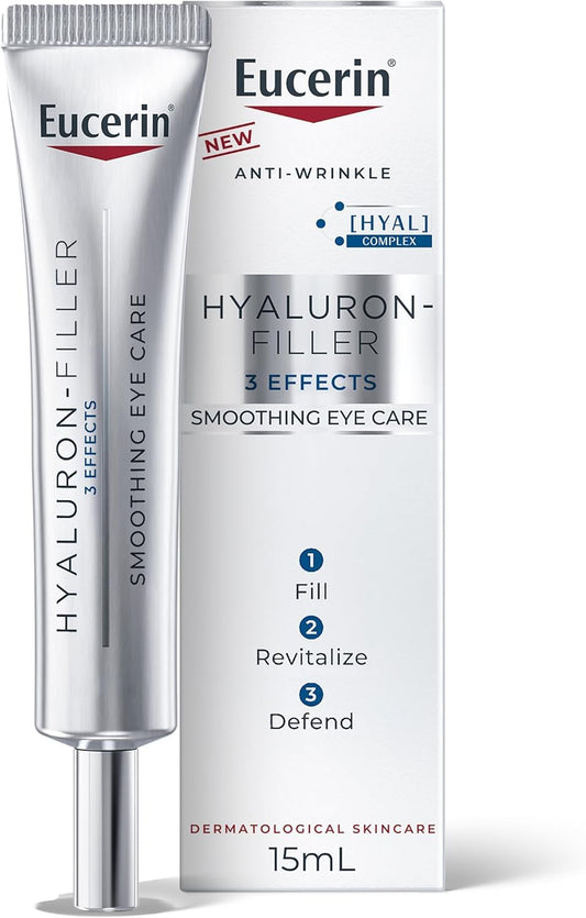 Eucerin Anti-Wrinkle Eye Cream, Smoothing, Anti-Age, Hyaluronic Acid, 15mL Eucerin