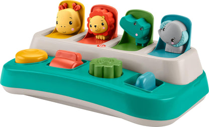 Fisher-Price Baby Early Learning Toy with Fine Motor Activities for Cause-and-Effect Play, Busy Buddies Pop-Up Fisher-Price