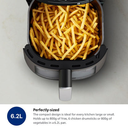 Philips Air Fryer 2000 Series - 13-in-1 functions, 6.2L, Compact Design with Cooking Window, Black, (NA231/00) PHILIPS