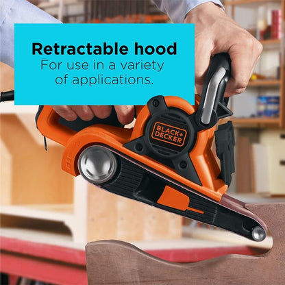 BLACK+DECKER Belt Sander with Dust Bag, 7-Amp, 3-Inch by 21-Inch (DS321) BLACK+DECKER