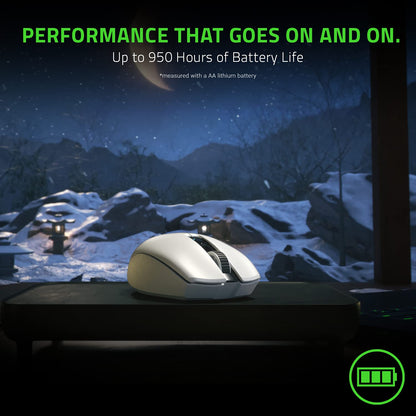 Razer Orochi V2 Mobile Wireless Gaming Mouse: Ultra Lightweight - 2 Wireless Modes - Up to 950hrs Battery Life - Mechanical Mouse Switches - 5g Advanced 18k Dpi Optical Sensor - White