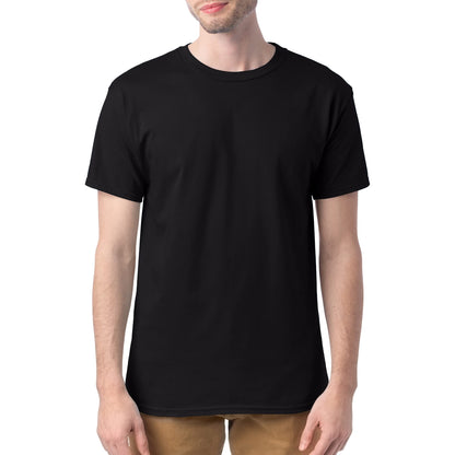 Hanes Men's Short Sleeve Comfort Soft T-Shirt, Black, Large (Pack of 4)