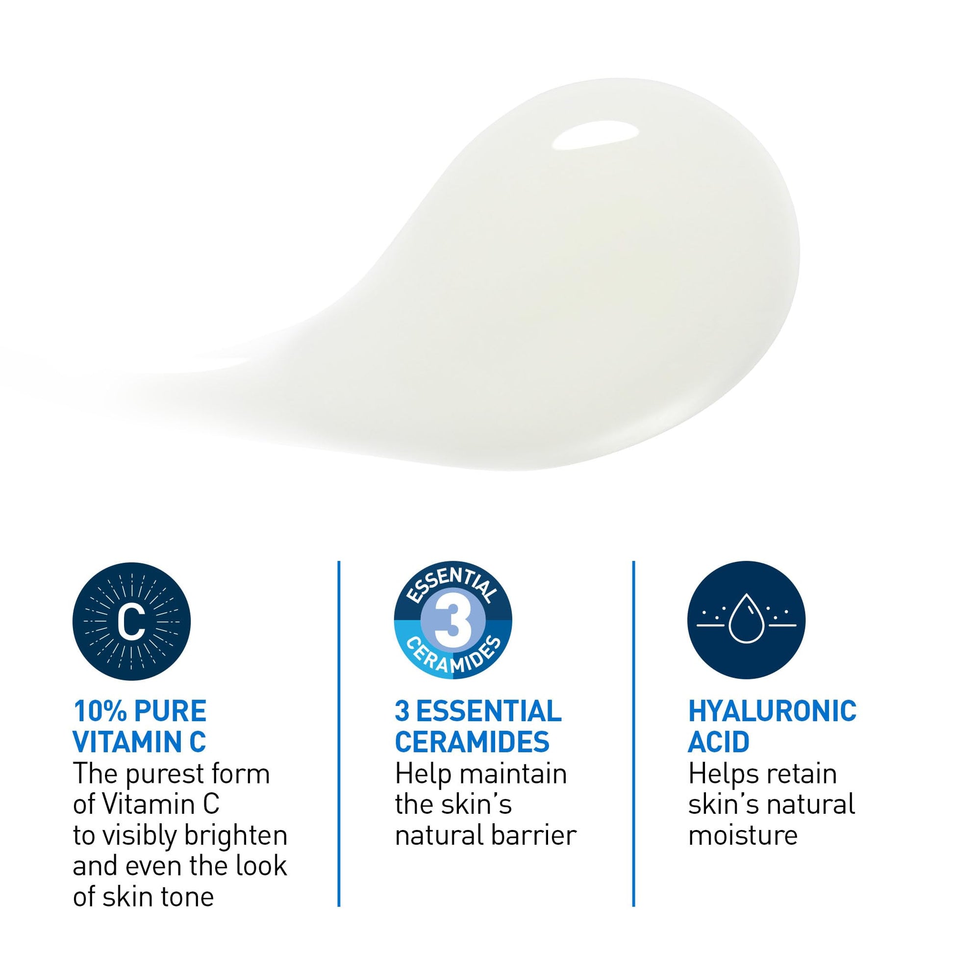 CeraVe Vitamin C Serum with Hyaluronic Acid, Ceramides & Vitamin B5, Skin Renewing 10% Pure Vitamin C Serum for Face, Reduces the Look of Dark Spots, Fragrance Free, Developed with Dermatologists, 30mL - Available at All In One Marketplace Canada