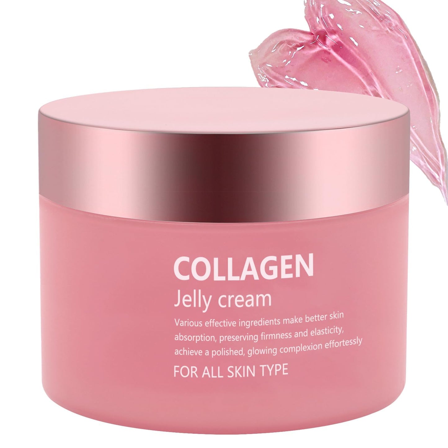 Collagen Jelly Cream - Contains Niacinamide & Freeze Dried Hydrolyzed Collagen -Elasticity & Hydration - Reduce Fine Lines & Dullness - Korean Glass-Shiny Skin Suitable for All Skin Types (3.38 Fl.Oz) - Available at All In One Marketplace Canada