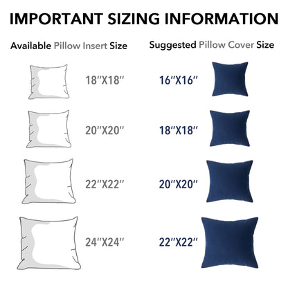 Oubonun 18 x 18 Throw Pillow Inserts Pack of 2 Oubonun