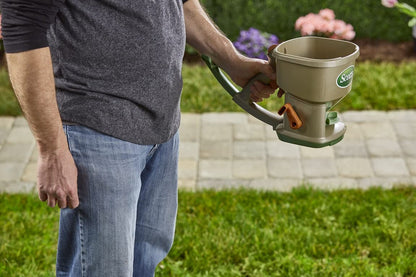 Scotts Whirl Hand Held Spreader - Great for Small Areas - Spreads Grass Seed, Fertilizer, Ice melt - Portable & Easy to Use 🍁 All In One Marketplace Canada
