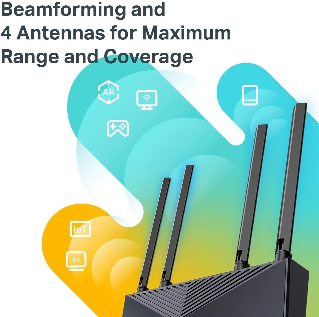 TP-Link AX1500 WiFi 6 Smart WiFi Router (Archer AX10) - Dual Band Gigabit Wireless Internet Router, 4 Gigabit LAN Ports, Beamforming, OFDMA, MU-MIMO, Parental Controls, Works with Alexa
