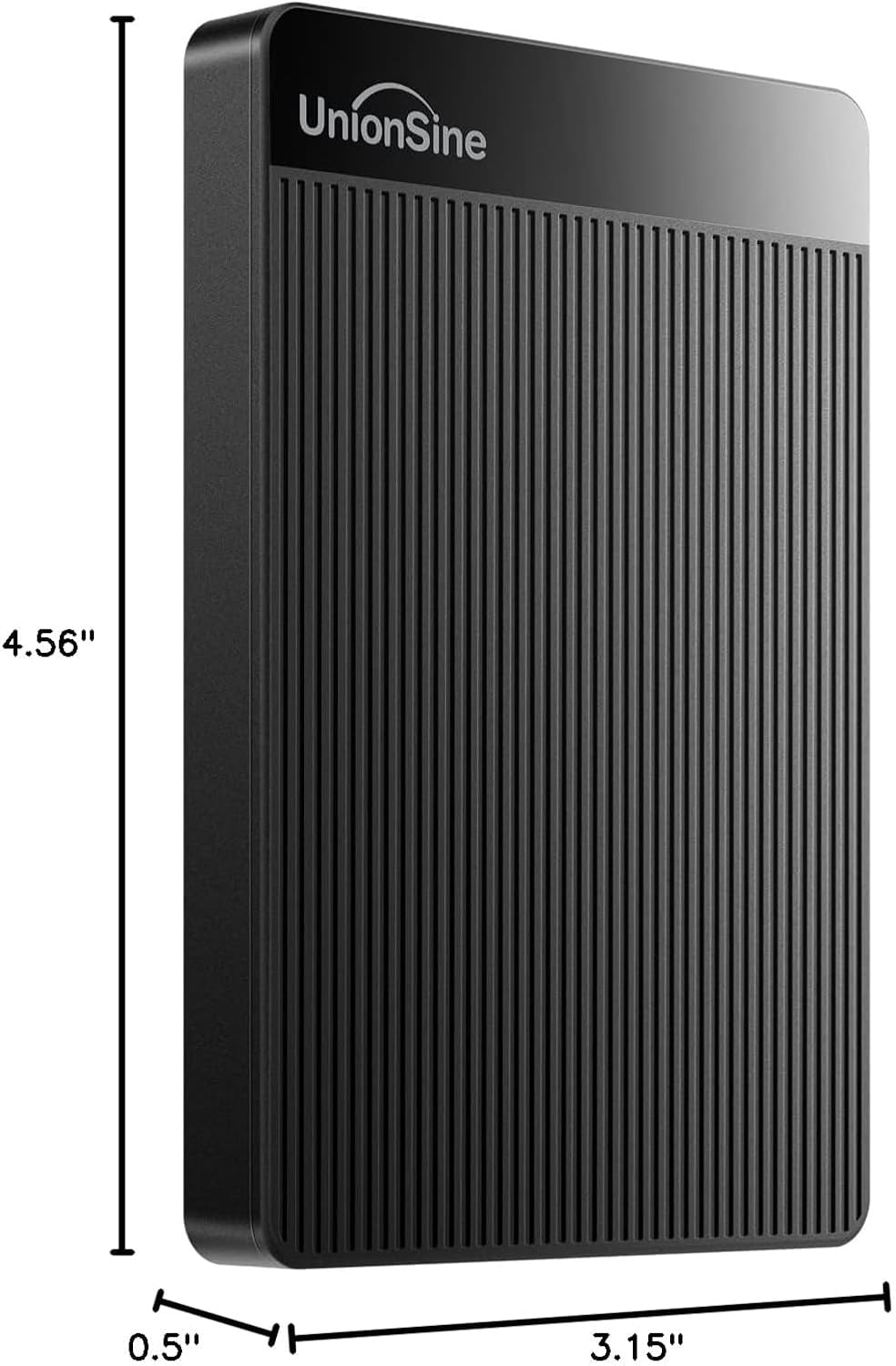 UnionSine 2TB Ultra Slim Portable External Hard Drive HDD-USB 3.0 Storage for PC, Mac, Laptop, PS4, Xbox one, Xbox 360-(Black)