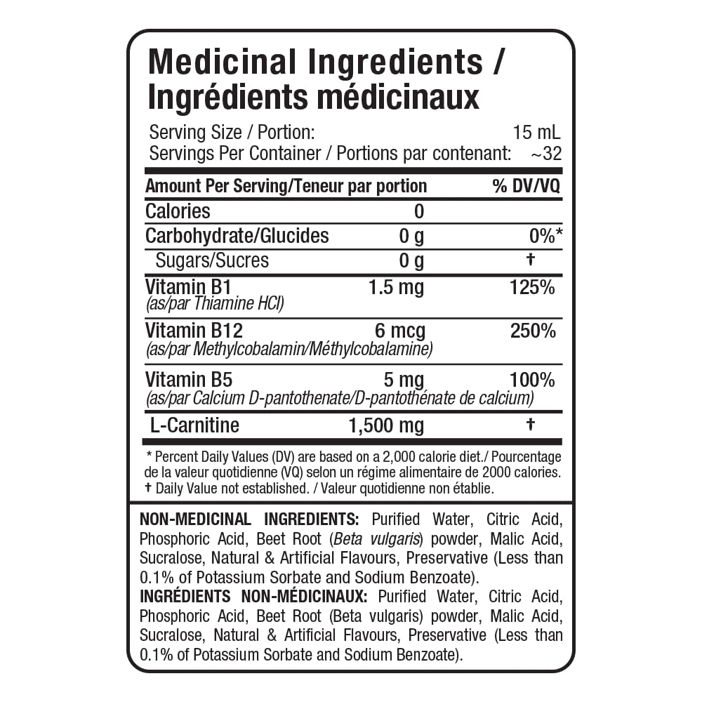 ALLMAX Nutrition Liquid L-Carnitine 1500 Miligrams, Fruit Punch, 16 oz (473 ml) - Available at All In One Marketplace Canada