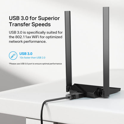 TP-Link AX1800 WiFi 6 USB Adapter for Desktop PC (Archer TX20U Plus) - Wireless Network Adapter with 2.4GHz, 5GHz, High Gain Dual Band 5dBi Antenna, WPA3, Supports Windows 11/10 🍁 All In One Marketplace Canada