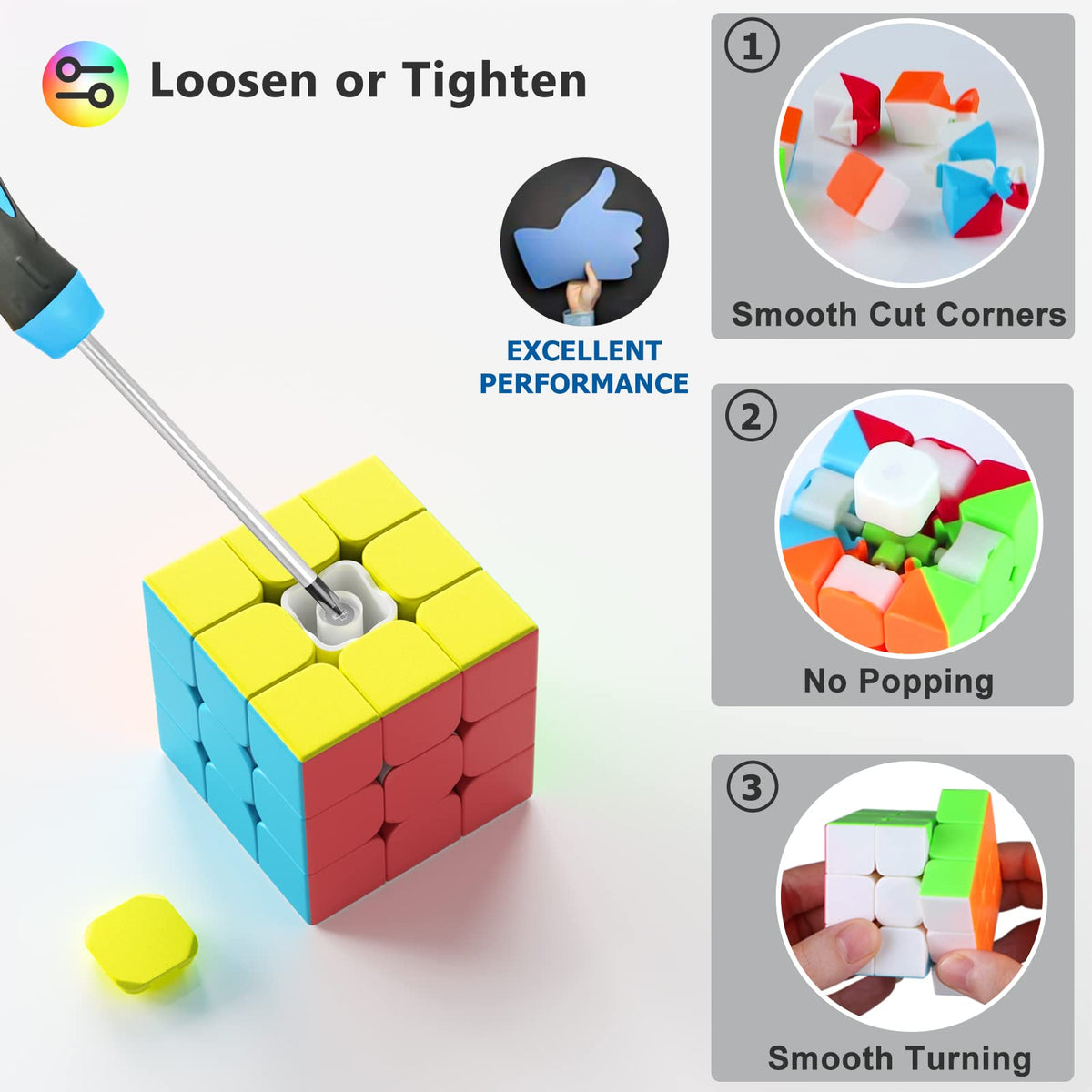 Vdealen Speed Cube Set, Puzzle Cube Bundle of 2x2x2 3x3x3 4x4x4 Pyramid Magic Cube Set, Birthday Party Christmas Stocking Stuffers Gift for Kids Teens Adults(Stickerless) 🍁 All In One Marketplace Canada
