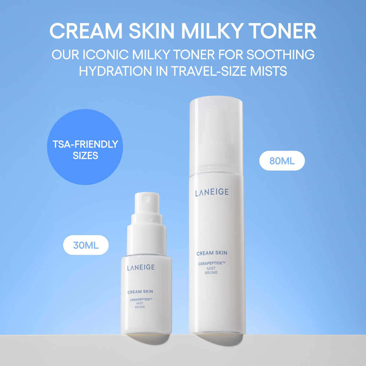 LANEIGE Cream Skin Milky Toner Mist: Lightweight Ceramide & Peptide Toner