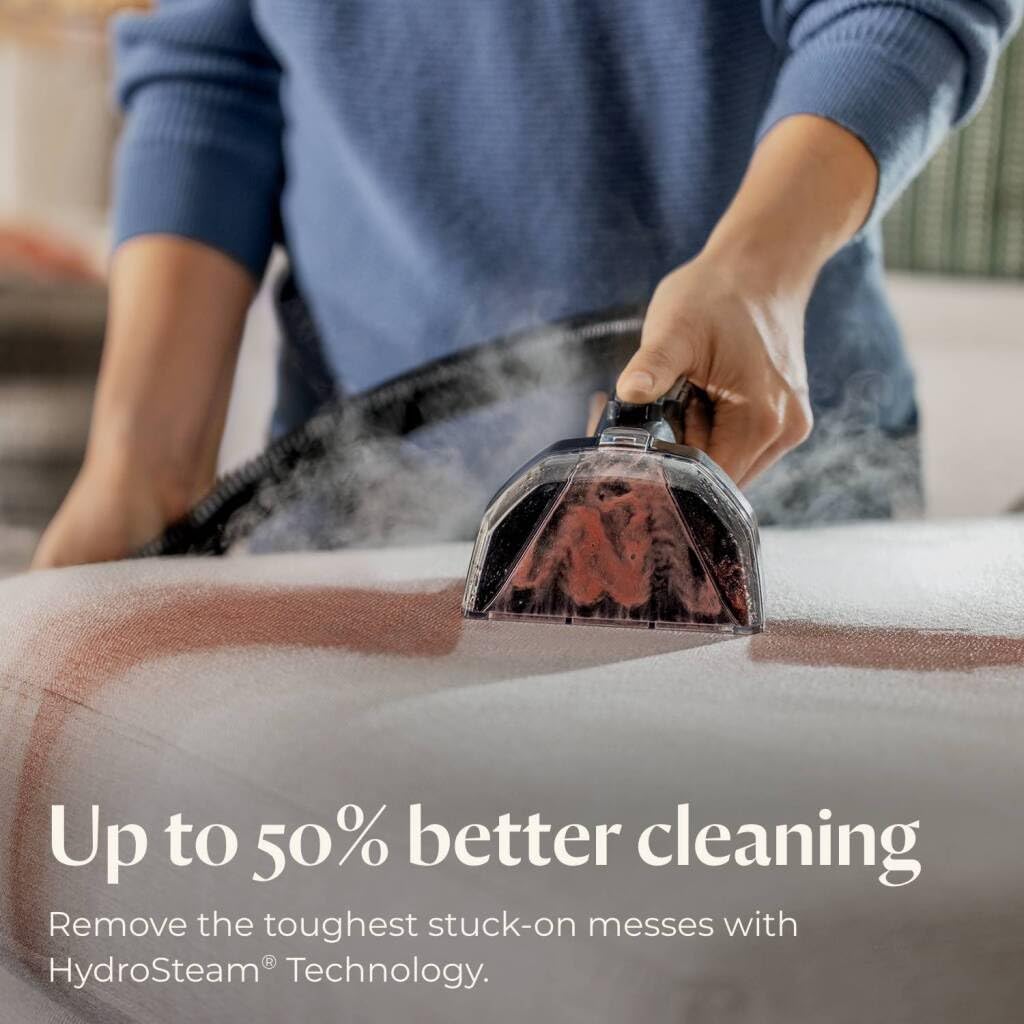 BISSELL Little Green HydroSteam Portable Carpet and Upholstery Cleaner, Car Auto Detailer, 3 Cleaning Modes, Steam plus OXY Removes Oily Stains, Fast 3025-Min Dry Time, Dual Tank 64oz, 3618B - Available at All In One Marketplace Canada