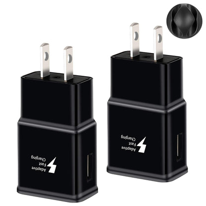 Fast Charging Block, USB Adaptive Fast Charger Box Android Cell Phone Wall Quick Tablet Charger Plug Adapter Compatible Samsung Galaxy S10 S9 S8 S7 A13 A16 Note 8 9 10 LG G7 Plus EP-TA20JBE (2 Pack)