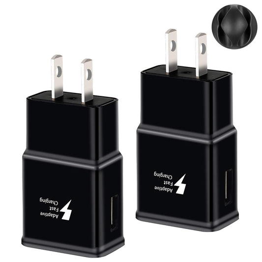 Fast Charging Block, USB Adaptive Fast Charger Box Android Cell Phone Wall Quick Tablet Charger Plug Adapter Compatible Samsung Galaxy S10 S9 S8 S7 A13 A16 Note 8 9 10 LG G7 Plus EP-TA20JBE (2 Pack)