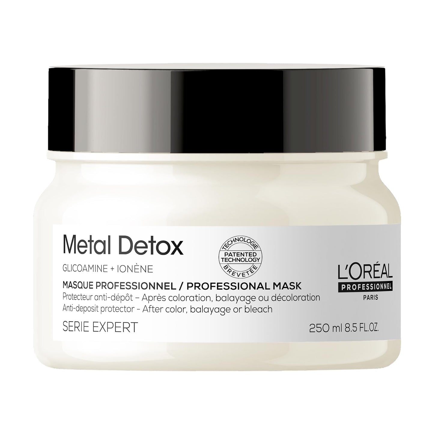 L'Oréal Professionnel Metal Detox Mask, Anti-Metal Hair Mask for Color Treated & Damaged Hair, Protects Color & Reduces Breakage, 250 ML - Available at All In One Marketplace Canada
