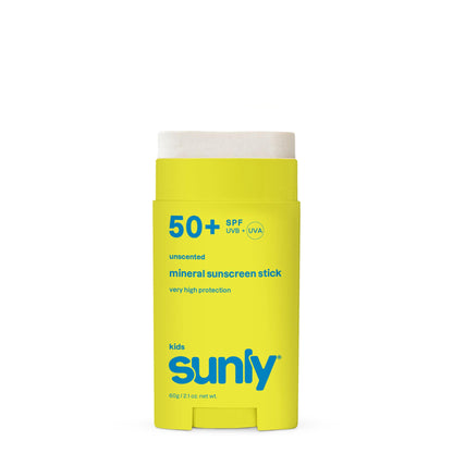 ATTITUDE Kids Mineral Sunscreen Stick SPF 50, Broad Spectrum Zinc Oxide, EWG Verified, Non-Nano, Mess-Free Stick for Face & Body, Lightweight Non-Greasy, Vegan, Unscented, 60 grams