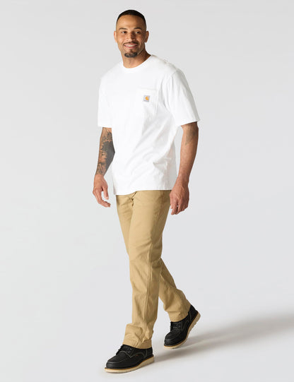 Carhartt Men's K87 Workwear Short Sleeve T-Shirt (Regular and Big & Tall Sizes), White, Large