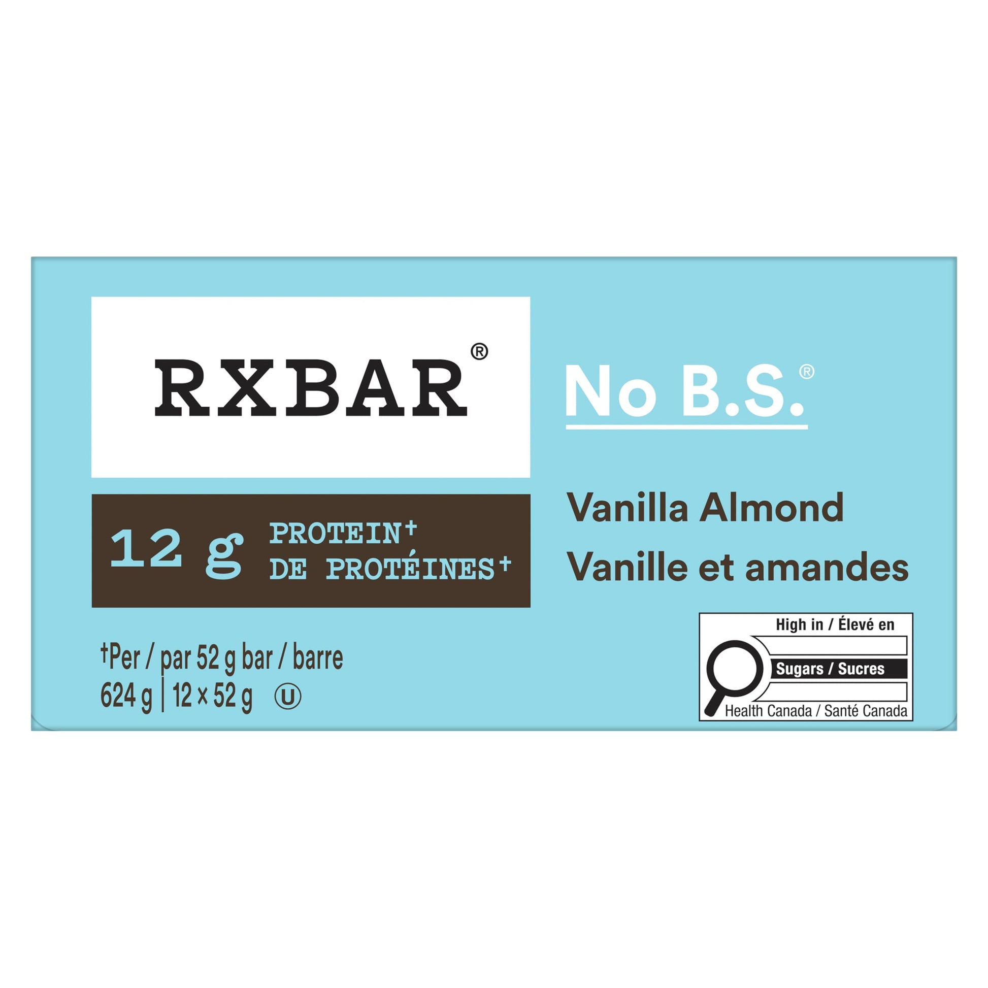 RXBAR Vanilla Almond Protein Bar – 12 Pack (52g each)