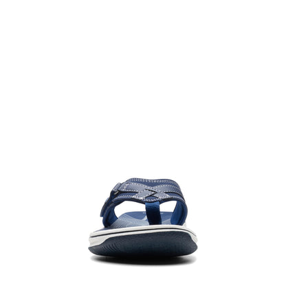 Clarks Women's Breeze Sea Flip Flops, Navy Syn, 7 B(M) US