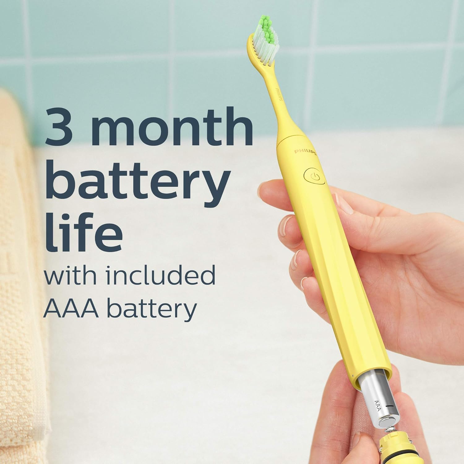 Philips One by Sonicare Battery Toothbrush, Brush Head Bundle, Mango, BD30001/AZ Philips Sonicare