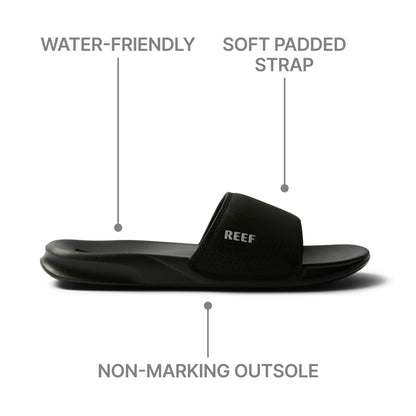 Reef Men's Reef One Slide Slides Black, Size 11M REEF