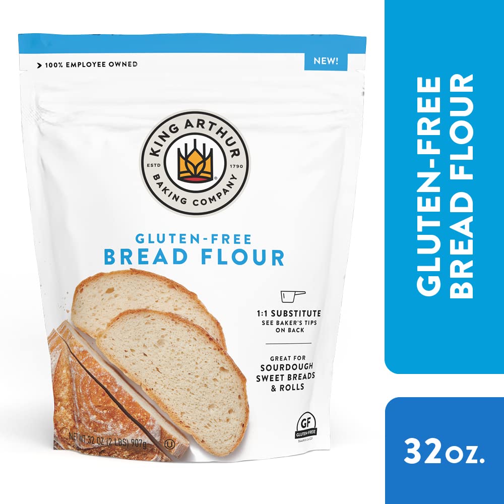 King Arthur Gluten-Free Bread Flour – 1:1 Replacement for Yeast Breads, 2 lb Bag