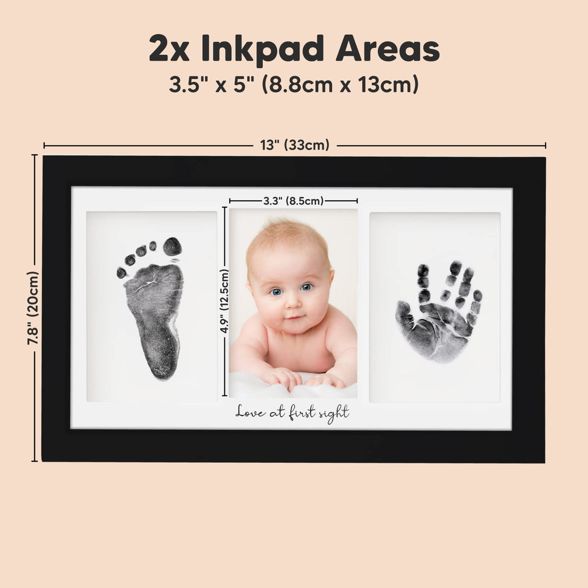 Inkless Hand and Footprint Kit, Boy Girl Newborn Keepsake (Onyx Black) 🍁 All In One Marketplace Canada