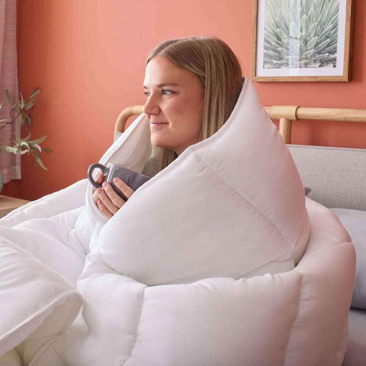 LINENSPA White Down Alternative Comforter and Duvet Insert - All-Season Comforter - Box Stitched Comforter - Bedding for Kids, Teens, and Adults - Queen