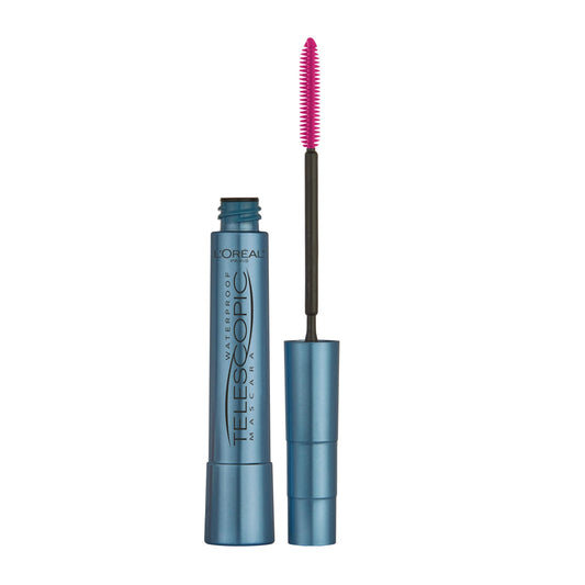 L'Oreal Paris Telescopic Waterproof Mascara, Eyelash Lengthening Mascara, Unique Non-Clumping Formula, Delivers Intense Length, For Sensitive Eyes, Black, 8 ml - Available at All In One Marketplace Canada
