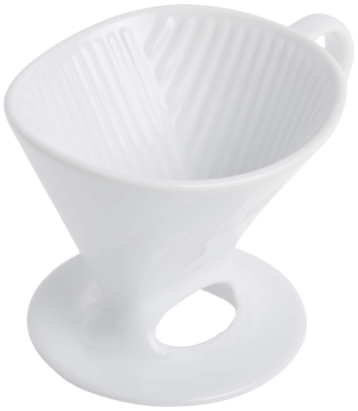 Melitta SS PO WH Ceramic Signature Series Pour-Over Coffee Maker, Glossy White