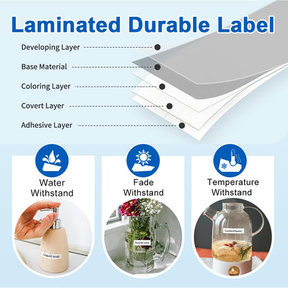 5 Pack TZe-231 Compatible with Brother Label Maker Tape P Touch TZe TZ Tape 12mm 0.47'' Laminated White TZ 231 Label Tape for Brother P-Touch PT-H110 PT-D210 PT-D600 PT-D400AD PT-1290 - Available at All In One Marketplace Canada