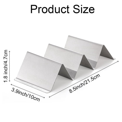 Bekith Stainless Steel Taco Holder Stand 6 Pack, Taco Holder Stand Tray with Handles, Up to 3 Tacos Each Keeping Shells Upright, Stylish Taco Shell Holders, Oven, Grill and Dishwasher Safe - Available at All In One Marketplace Canada
