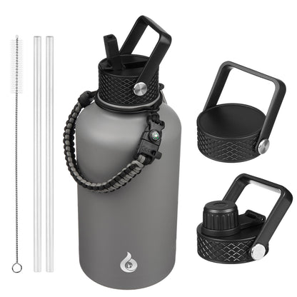 BJPKPK 64oz Insulated Water Bottle, Half Gallon Water Jug with Straw Lid BJPKPK