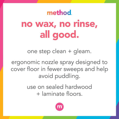 Method Hardwood Floor Cleaner, Squirt + Mop Refill, Use as Laminate or Sealed Wood Floor Cleaner, Almond Scent, 2 Liter Bottle, 1 Pack, Packaging May Vary Method