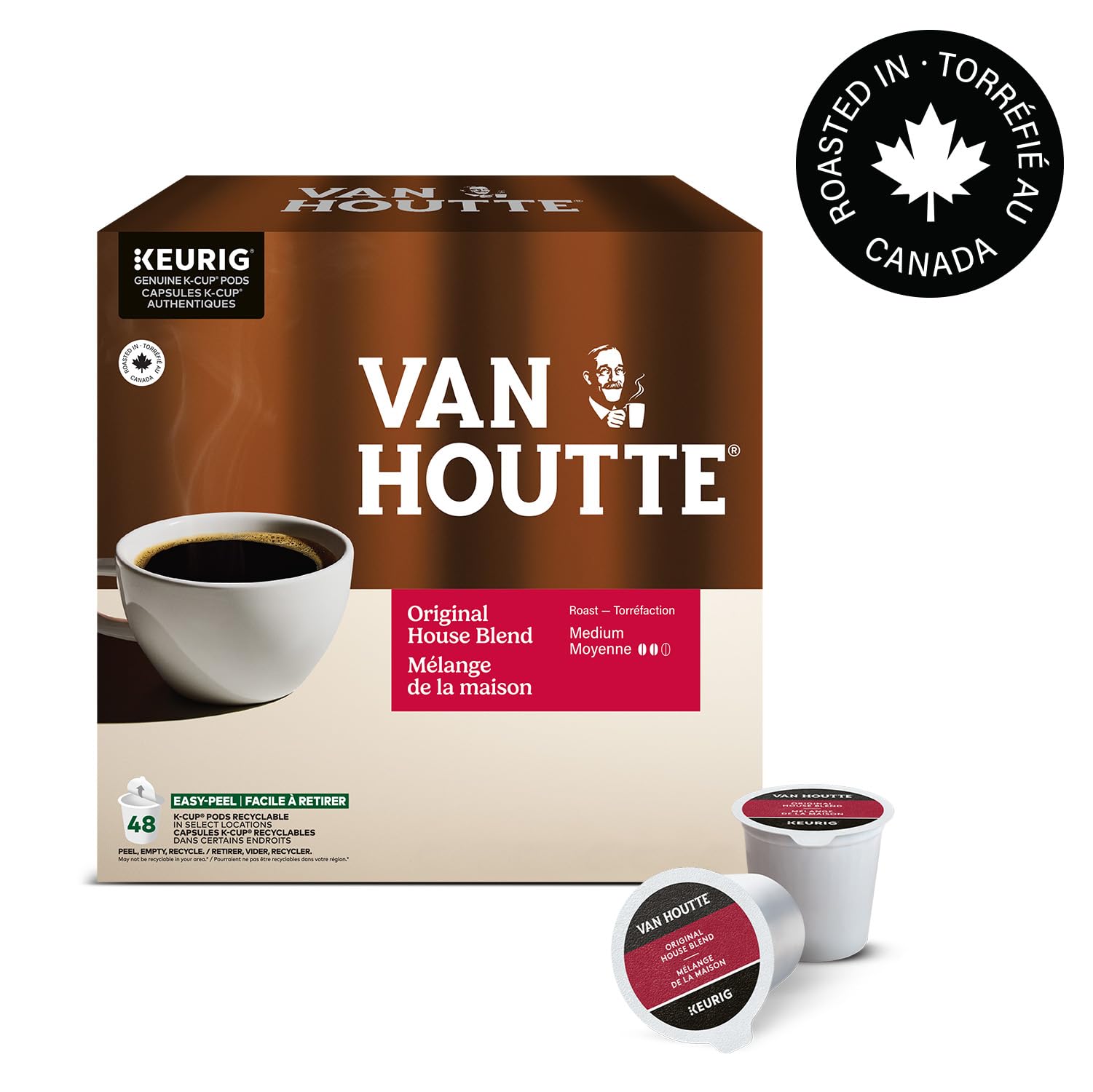 Van Houtte Original House Blend K-Cup Coffee Pods, 48 Count