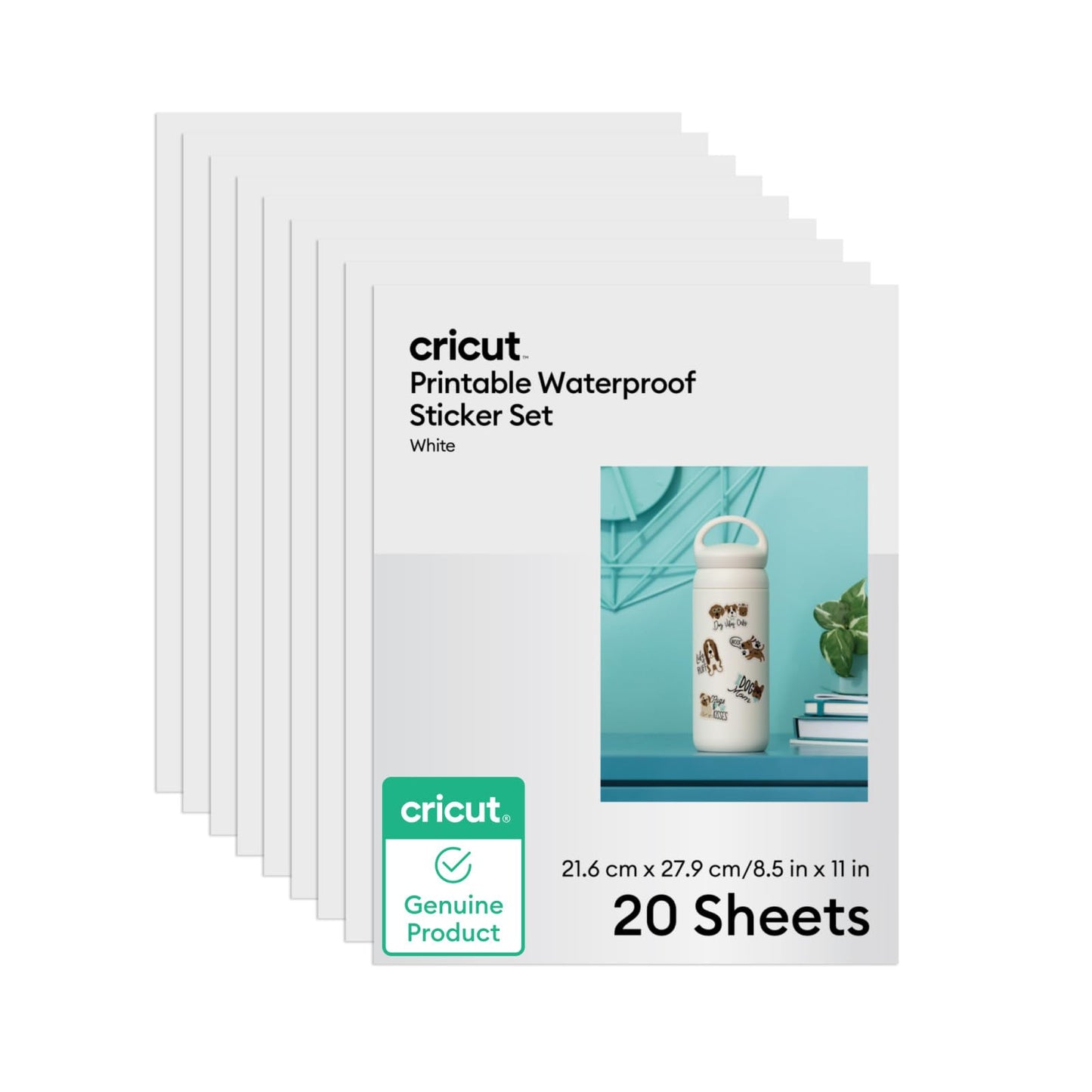 Cricut Waterproof Sticker Paper (20 White Sheets, 8.5x11) 🍁 All In One Marketplace Canada