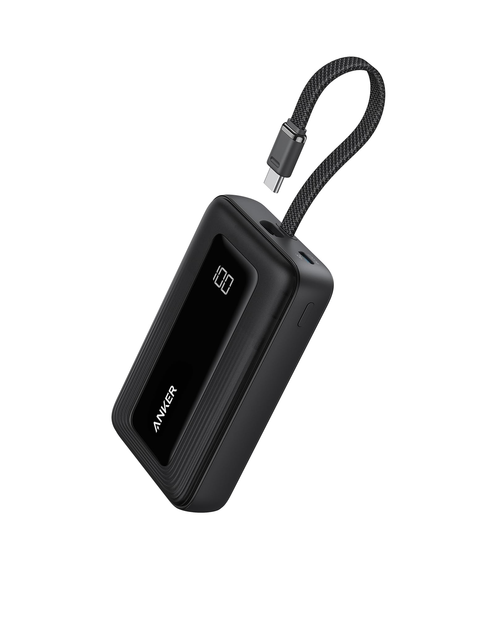 Anker Portable Charger, 10,000mAh 30W Power Bank, USB-C in and Out Fast Charging Battery Pack, Travel Essential Phone Power Bank, for iPhone 17/16, Galaxy and More (Black, 10000.00, Milliamp Hours)