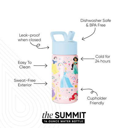 Simple Modern Disney Princess Kids Water Bottle & Toddler Cup | 14oz 🍁 All In One Marketplace Canada