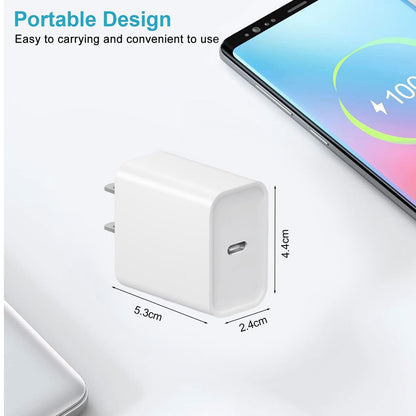 i Phone17/16/15 Fast Charger，20W USB C Charging Block with 6FT USB-C Charging Cable for i Phone17/17 Plus/17 Pro Max/16/16 Plus/16 Pro/16 Pro Max/15/15 Pro Max【4 Pack】