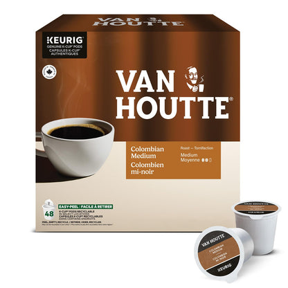 Van Houtte Colombian Medium Roast K-Cup Coffee Pods, 48 Count
