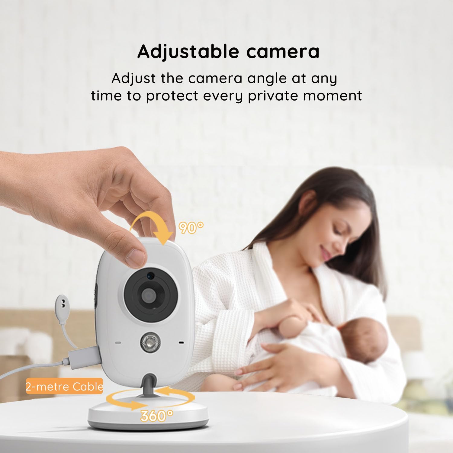 2026 Upgraded Boifun Baby Monitor No Wi-Fi, Baby Camera with 4" 720P IPS Screen, Night Vision, 3X Zoom, Two-Way Audio, Temperature Monitoring, Lullabies, Sound Detection, Just Turn On & Go