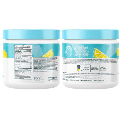 Cira Hydration Electrolytes Powder - Cira x Alicia McCarvell’s Daily Electrolyte Powder, Sugar Free w Himalayan Salt, Magnesium, & Potassium for Dehydration Relief - Self-Love Lemonade, 45 Servings